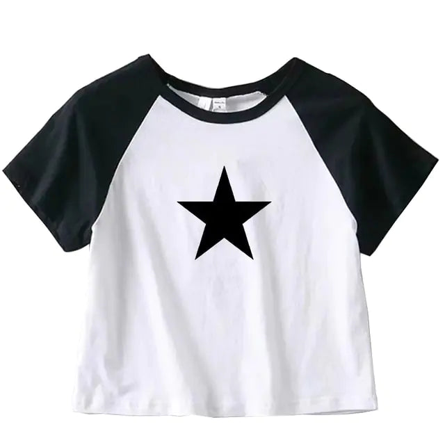 Y2K Star Crop Top